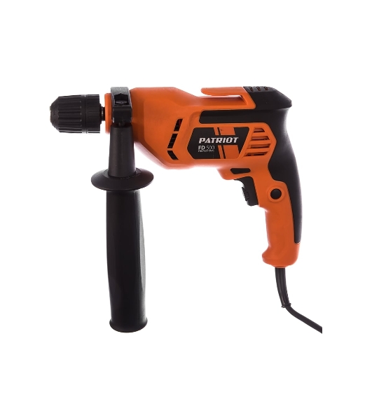 Дрель электрическая PATRIOT FD500 120301420 Эл. дрель, без удара, мощность 500Вт, макс.диаметр сверла 10мм, быстрозажим. патрон
