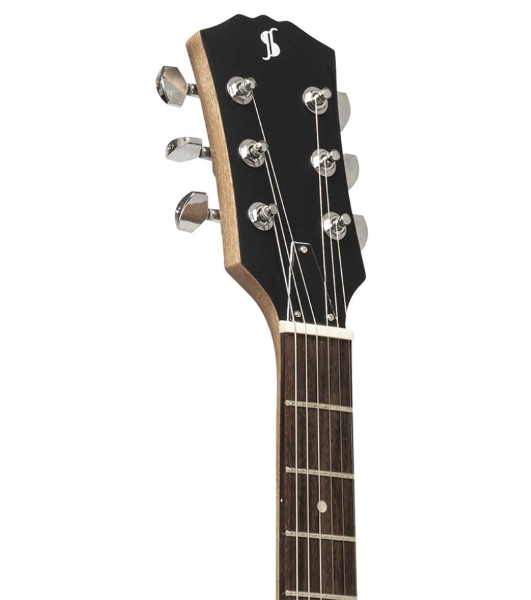 Электрогитара STAGG SEL-HB90 CHERRY 6-ти струнная, корпус массив красного дерева, гриф красное дерево, накладка палисандр, 22 лада, звукосниматели 1х P90, 1х хамбакер, регуляторы 1x громкости, 1x тона, 3-х поз. переключатель, цвет Cherry