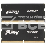 Модуль памяти Kingston 32GB SO-DIMM DDR5, 4800МГц, CL38 SODIMM (Kit of 2) FURY Impact, фото 1