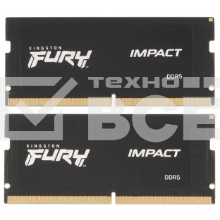 Модуль памяти Kingston 32GB SO-DIMM DDR5, 4800МГц, CL38 SODIMM (Kit of 2) FURY Impact
