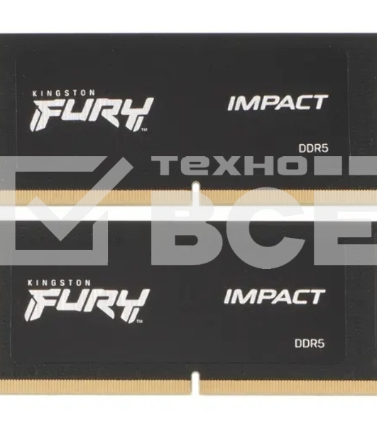 Модуль памяти Kingston 32GB SO-DIMM DDR5, 4800МГц, CL38 SODIMM (Kit of 2) FURY Impact