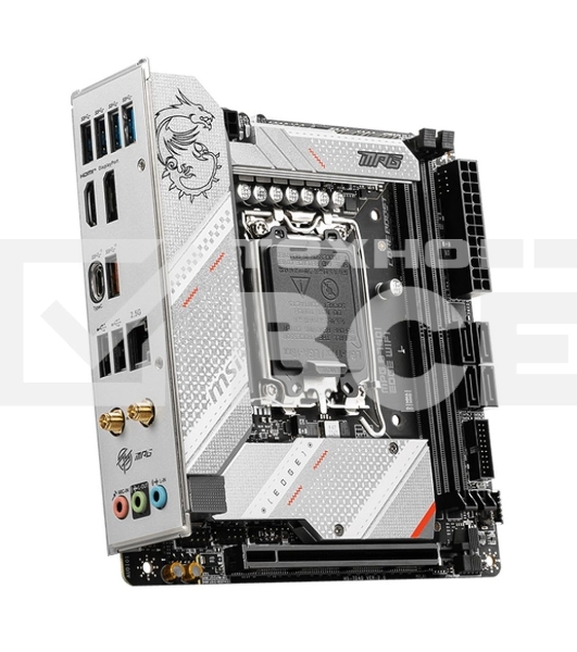 Материнская плата MSI MPG B760I EDGE WIFI, LGA 1700, Intel B760, 2xDDR5, 4xSATA, 2xM.2, 1xPCIe 5.0 x16, 1xHDMI, 1xDP, 1x 2.5Gb LAN, 4xUSB-A 3.2 Gen 1, 1xUSB-A 3.2 Gen 2, 2xUSB-A 2.0, 1xUSB-C 3.2 Gen 2, 3x3.5 мм, 7.1, Mini-ITX