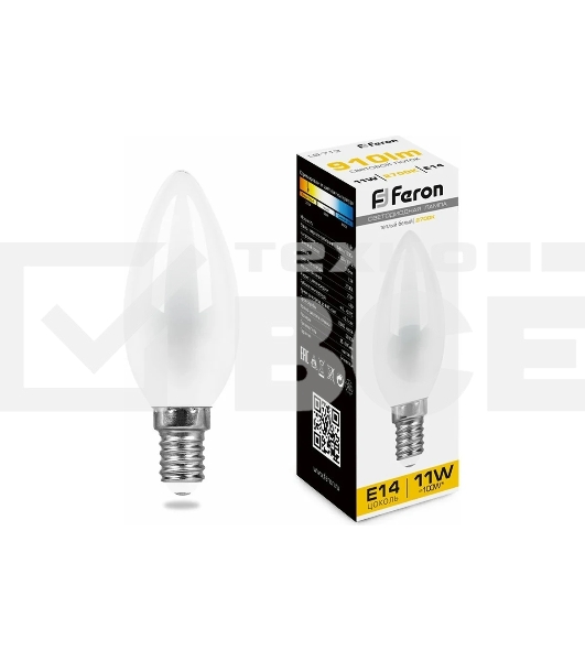 Лампа светодиодная Feron LB-713 11W 230V E14 2700K матовая