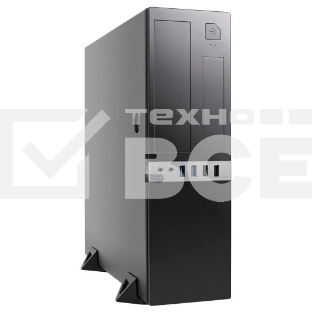 Компьютерный корпус с блоком питания 300Вт. Сase Foxline mATX Desktop 300W, 2xUSB 3.0, 2xUSB 2.0, toolless, Black, 8см. fan, powercord