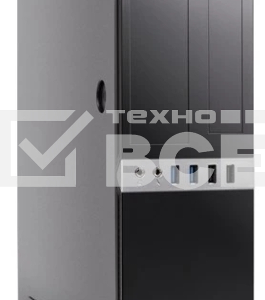 Компьютерный корпус с блоком питания 300Вт. Сase Foxline mATX Desktop 300W, 2xUSB 3.0, 2xUSB 2.0, toolless, Black, 8см. fan, powercord