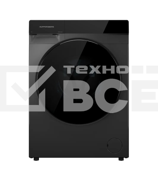 Стиральная машина KUPPERSBERG WM 590 GR, High-Tech, загрузка 12 кг, 16 программ, 1200 об/мин. сенсорное управление, инверторный двигатель, функция пара, отложенный старт, самодиагностика, блокировка от детей, энергоэффективность А+++, серый