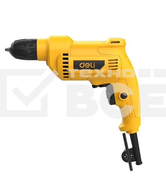 Дрель сетевая Deli DL-DZ10-E2 (500Вт, 0-3300об/мин, быстрозажимной патрон 10мм, картон)