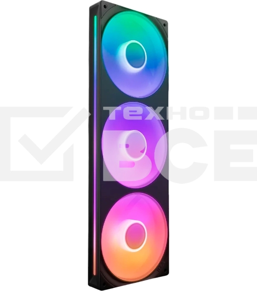 Вентилятор для корпуса Case Cooler NZXT F360 RGb Core (120x120x25мм, 4-pin PWM, RGb, 75.12CFM, 30dBA, 2400RPM, Black, Single-Frame RGb Fan Unit)