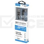 Кабель Maxvi MC-19M black, USB-A - microUSB, 2.4A, LED ток макс. нагрузки 2.4А, макс. напряжение 5V; стандарт USB 2.0; длина кабеля 1.5м, нейлоновая оплетка, металлические корпуса разъемов,LED подсветка, цвет: черный, фото2