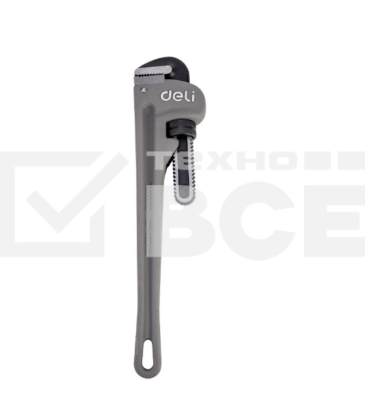 Трубный ключ Стиллсона облегченный Deli DL105018 405мм, максимальное открытие 60мм, Cr-Mo + алюминиевый сплав