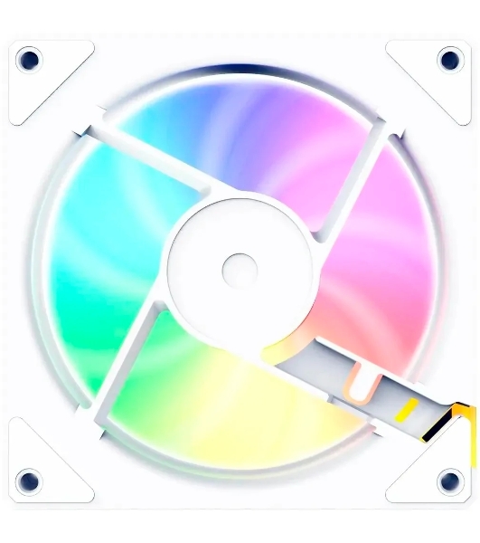 Вентилятор для корпуса Bloody CF-11 LCD ARGb 120х120x25 белый 4-pin 32дБ (упак.:1шт) (CF-11-ARGb120-WH) Ret