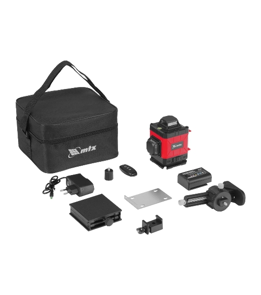Лазерный уровень м-призм. MTX ML 360-4 Basic SET, 30 м, зеленый луч, акк. Li 3000 мА·ч, сумка