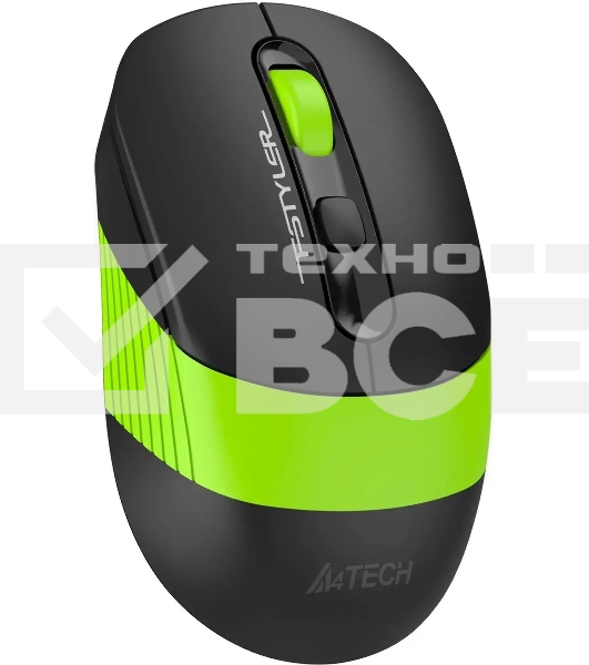 Мышь беспроводная A4Tech Fstyler FG10CS Air черный/зеленый, 2000 dpi, радиоканал, USB, кнопки - 4