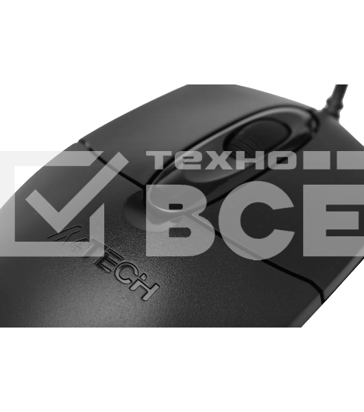 Мышь проводная A4Tech OP-720S черный, 1200 dpi, USB, кнопки - 3