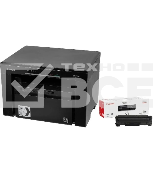 МФУ лазерный Canon i-Sensys MF3010 bundle, A4, ч/б, печ. до 18 стр/мин., скан. до 18 стр/мин., 600 x 1200 dpi (печать), 600x600dpi (скан.), USB (в комплекте: картридж)