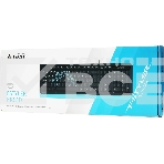 Клавиатура A4Tech Fstyler FKS10 проводная, USB, черный/синий, фото2