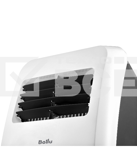 Кондиционер мобильный Ballu Aura BPAC-07 CP/N1_24Y 7000 BTU, 18 м², 47 дБ, охлаждение, осушение, белый