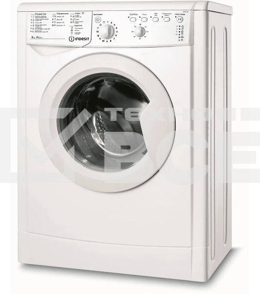 Стиральная машина Indesit IWSB 5105 (CIS) белый, загрузка фронтальная 5 кг, 1000 об/мин., класс: А