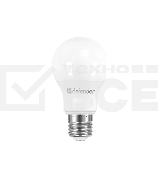 Лампа светодиодная Defender A60-12W-840-E27 груша, 4000 К, нейтральный белый, 1 шт