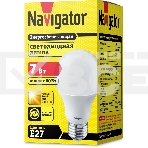 Лампа светодиодная Navigator 94 385 NLL-A60/A55-7-230-2.7K-E27 7 Вт грушевидная 2700К тепл. бел. E27 525лм 220-240В, фото2