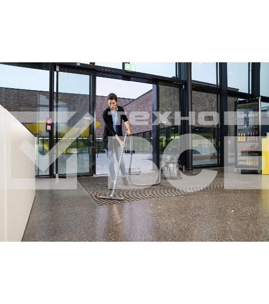 Строительный пылесос Karcher NT 27/1 Me Adv серебряный, 1380 Вт, уборка сухая/сбор воды, пылесборник мешок/контейнер, 27 л