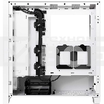 Компьютерный корпус без блока питания Corsair iCUE 4000D RGb Airflow, Midi-Tower, TG, 3x120мм RGb, 1xUSB-A 3.2, 1xUSB 3.2 Type-C, E-ATX, ATX, mATX, mITX белый, фото3