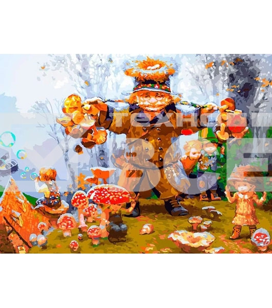 Картина по номерам БЕЛОСНЕЖКА 953-AS Веселые грибники