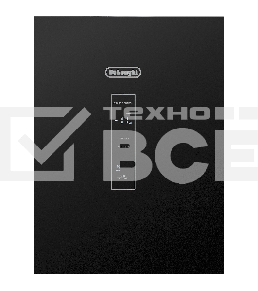 Холодильник DeLonghi DCS 19NFI NB DAMIANO черный двухкамерный 230/100л морозилка снизу, No Frost