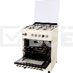 Плита газовая Nordfrost GG 6061 Y бежевый, конфорок 4 шт, духовка 63 л, 60 см x 89 см x 60 см, фото2