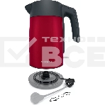 Чайник электрический Bosch TWK7L464 1.7 л, 2400 Вт., нерж.сталь, покрытая эмалью, красный, шкала уровня воды, фото6