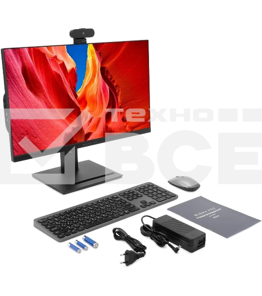 Моноблок Digma Pro Vision 23.8' Full HD Ryzen 5 7535U (2.9) 16Gb SSD 512Gb RGr CR Windows 11 Pro Eth WiFi BT 90W клавиатура мышь Cam черный 1920x1080