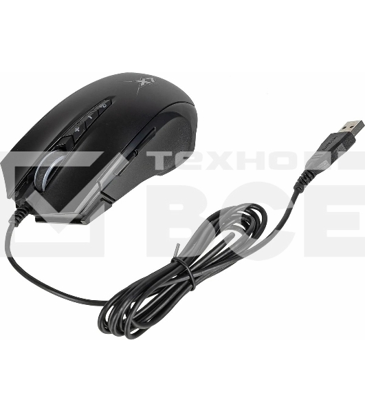 Мышь проводная A4Tech X89 черный, 2400 dpi, USB, кнопки - 8