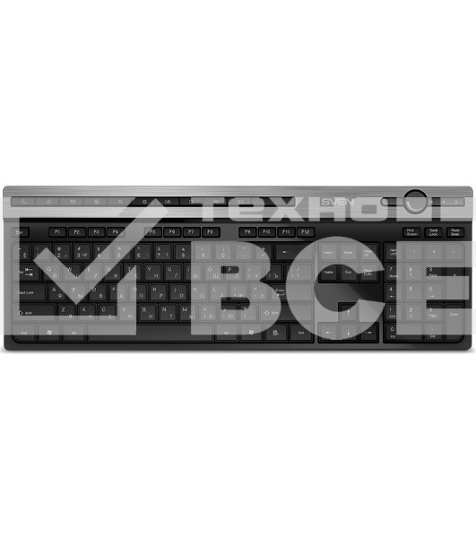 Клавиатура SVEN KB-E5500W беспроводная, радиоканал, чёрный
