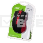 Мышь проводная Acer OMW012 черный/красный, 1200 dpi, USB, кнопки - 3, фото4