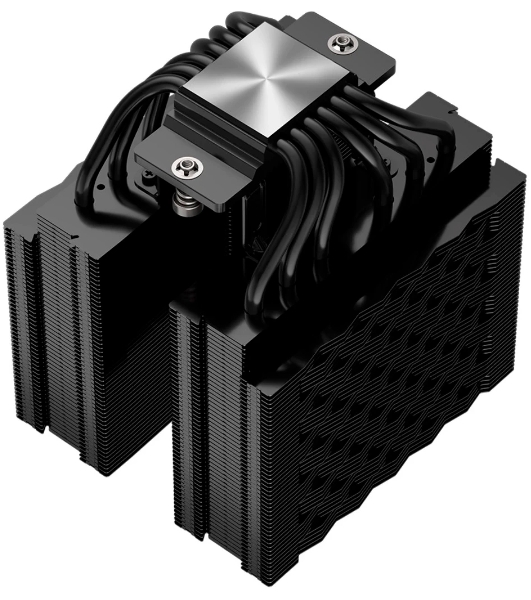 Кулер для процессора PCCooler RZ620Pro TC BK (265W, 4-pin PWM, 160mm, Al/Cu, 6x6mm, 2x120mm, 80CFM, 36.2dBA, 2400RPM, S: 1851/1700/1200/115X, AM5/AM4, black)