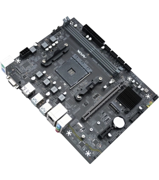 Материнская плата AFOX B550-MA-V4, AM4, AMD B550, 2xDDR4, 4xSATA, 1xM.2, 1xPCIe 3.0 x16, 1xPCIe 3.0 x1, 1xVGA, 1xHDMI, 1xDP, 1x1Gb LAN, 4xUSB-A 5Gbps, 2xUSB-A 2.0, 5.1, mATX