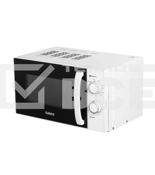 Микроволновая печь Galanz MOG-2009MW белый, 20 л, 700 Вт, переключатели - поворотный механизм