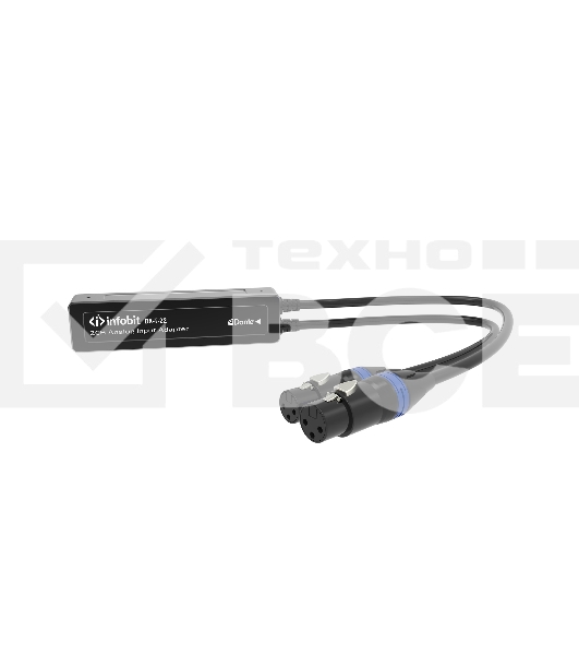 Конвертер Infobit iTrans DX-T-22 аналоговый аудио энкодер (Tx) с PoE: 1xRJ45(Dante); 2хXLR(F) (2 канала IN). 44.1, 48, 96 kHz (24 bit). ПО Dante Controller (платная лицензия)
