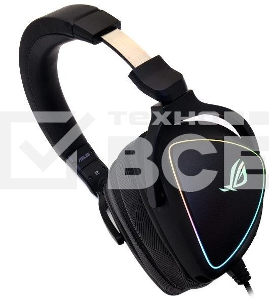 Игровые наушники ASUS ROG Delta S черные (7.1, USB Type-C + A, RGB подсветка, 50 мм, ESS 9281 Pro, микрофон, 90YH02K0-B2UA00)