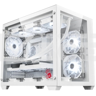 Корпус Bloody BD-CC108 белый без БП mATX 9x120mm 2xUSB3.0 audio bott PSU
