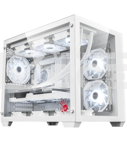 Корпус Bloody BD-CC108 белый без БП mATX 9x120mm 2xUSB3.0 audio bott PSU