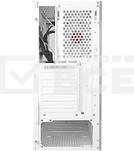 Компьютерный корпус Ginzzu CL310 ATX FAN 3*12LD4 FRGb передняя панель Стекло белый