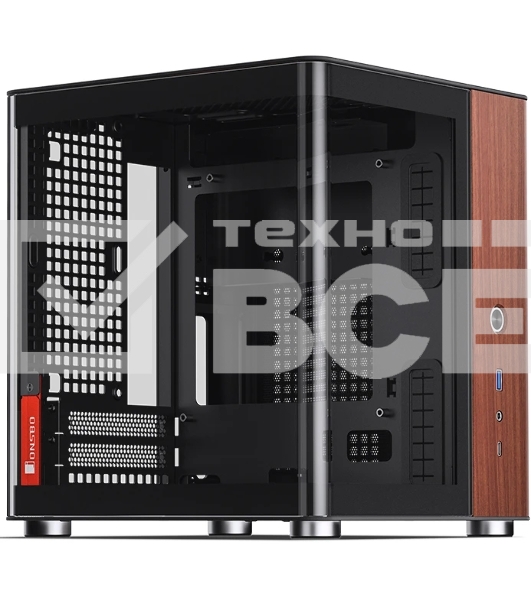 Компьютерный корпус JONSBO TK-0 Black ITX без БП, mini-ITX, micro-ATX, ATX, черный