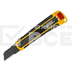 Нож Denzel 25 мм, сменное лезвие, SK4, корпус из ABS + TPR, торцевой зажим, фото10