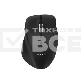 Мышь беспроводная Maxvi MWS-02 черный, 6 кнопок, 1600 dpi
