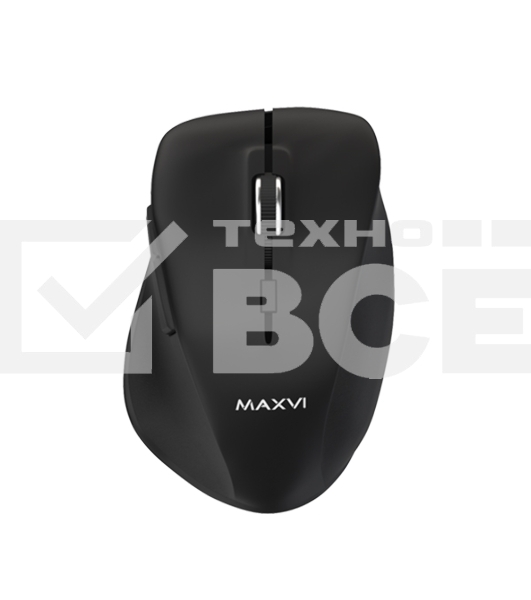 Мышь беспроводная Maxvi MWS-02 черный, 6 кнопок, 1600 dpi