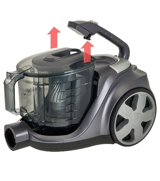 Пылесос Delta DL-0853 серый/фиолетовый, 400/2400 Вт, уборка сухая, пылесборник контейнер 4 л