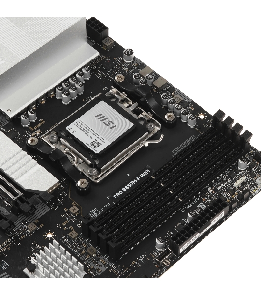 Материнская плата MSI PRO B850M-P B850, AM5, 4*DDR5, 4*PCIEx16, 3*M.2, 2*TypeC, 1*USB3.2Gen2, 6*USB3.2Gen1, 8*USB2.0, 4*SATA3.0, 5G, DP, HDMI, M-ATX, RTL