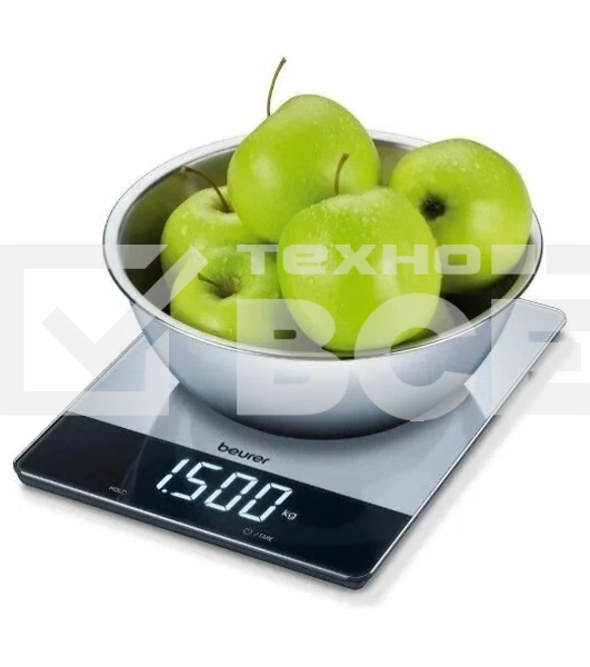 Весы кухонные Beurer KS34 XL макс.вес:15кг нержавеющая сталь