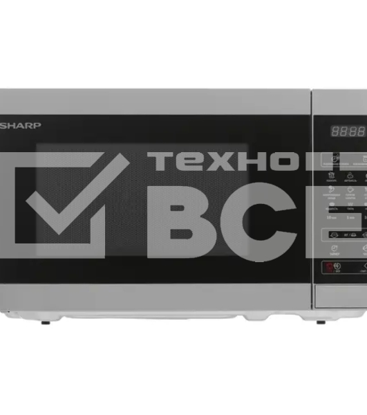 Микроволновая печь Sharp R6800RSL серебристый, 20 л, 800 Вт, переключатели - сенсор